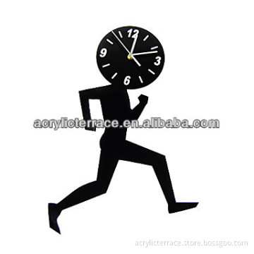 Sports-Running People Acrylic Wall Clock in Black hg140307004B